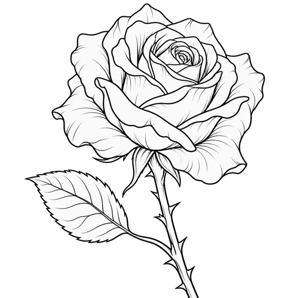 Rose outline