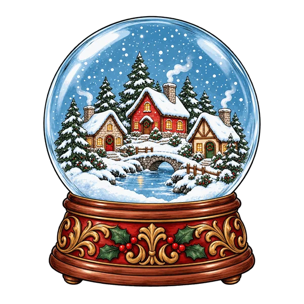 Winter snow globe