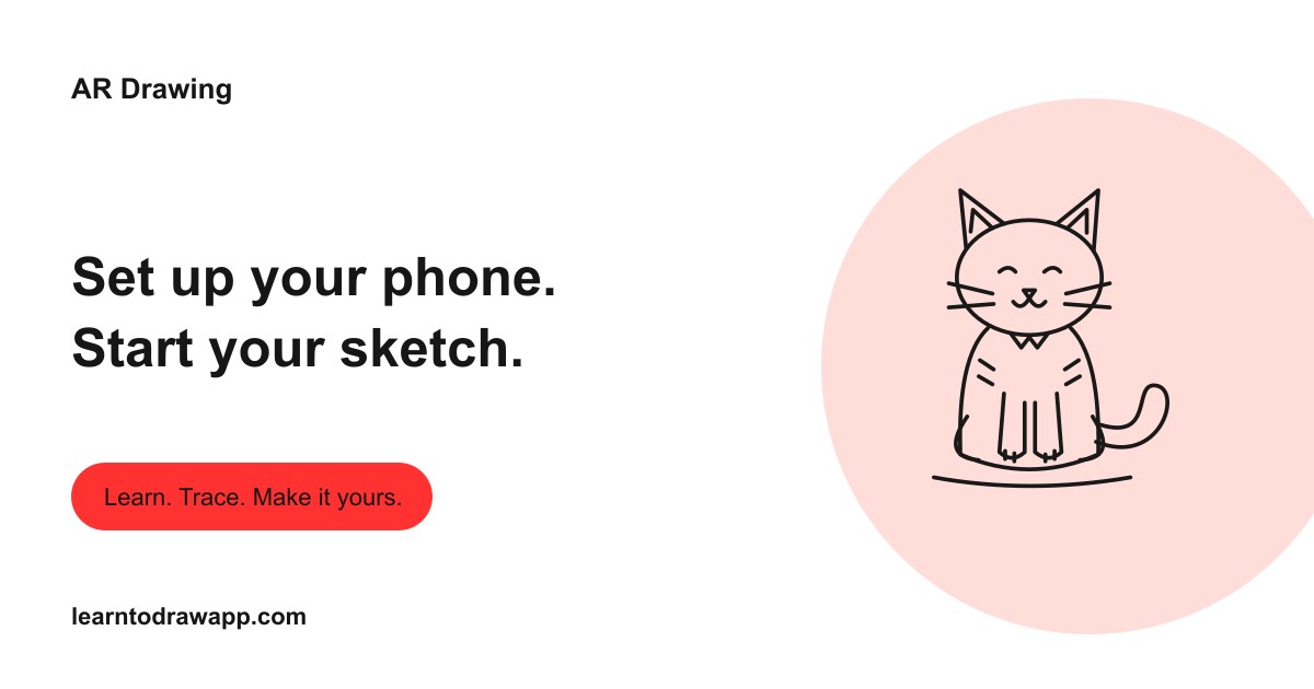 Original drawing illustration for how to use ar drawing: trace a photo on paper